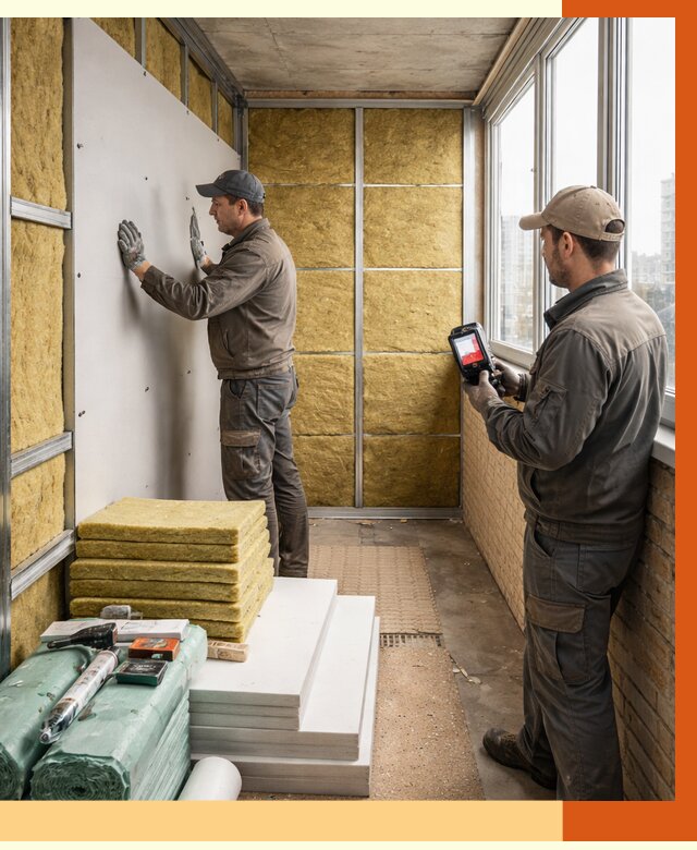 Утепление балкона в Моршанске от 4673 руб. под ключ | ТепломастерМрш